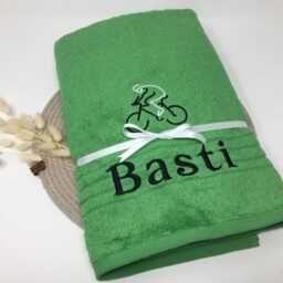 Guest Towel/Hand Bath 500 G/Meter Bicycle Sport 05 Name Embroidery Personalized Cyclist Biker Bike Fitness - thumbnail 3