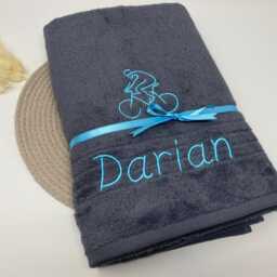 Guest Towel/Hand Bath 500 G/Meter Bicycle Sport 05 Name Embroidery Personalized Cyclist Biker Bike Fitness - thumbnail 2