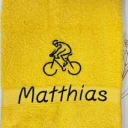 Guest Towel/Hand Bath 500 G/Meter Bicycle Sport 05 Name Embroidery Personalized Cyclist Biker Bike Fitness - thumbnail 4