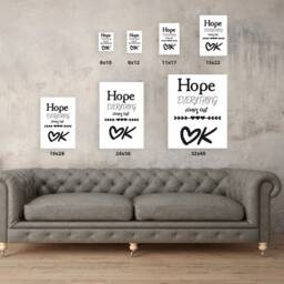 Hope Everything Comes Out Ok. Wall Decals. Bath Decor. Poster Printed Art For Home Bathroom Unframed Art - thumbnail 3