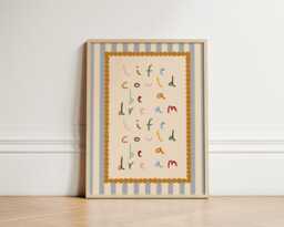 Life Could Be Dream Print, Nursery Bedroom Art, Illustration Wall Boho Nursery, Kids Room, Play Unframed - thumbnail 1