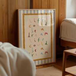 Life Could Be Dream Print, Nursery Bedroom Art, Illustration Wall Boho Nursery, Kids Room, Play Unframed - thumbnail 3
