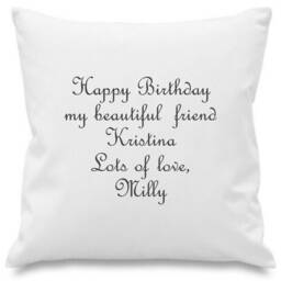 Personalised Cushion Cover Name Flower Letter Any Text Or Photo Women Girls Gift - thumbnail 3