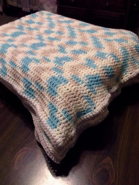 Baby Blanket in Popsicle Blue Ombre - image 1