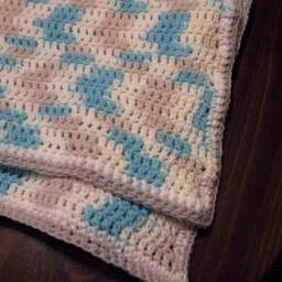 Baby Blanket in Popsicle Blue Ombre - thumbnail 3