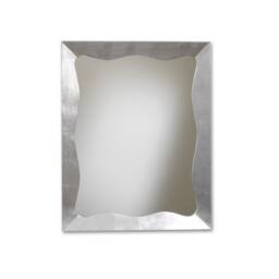 Italian Modern Silver Leaf Mirror Wall - Made in Italy Ornate Vanity Living Room Home Deco # Orion 5075 - thumbnail 1