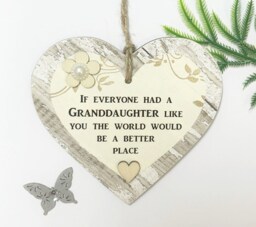 Inspirational Gift Heart For A Special Granddaughter - Always Remember You Are Braver Than Think Wooden - thumbnail 1