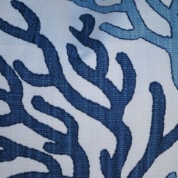 Coastal Coral Pillow Cover, Starfish Cushion, Decorative Throw Pillow, Navy Blue Accent Scott Brothers, Beach - thumbnail 3