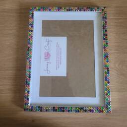 Colourful Rhinestone Photo Frame 8 X 6 Inches - thumbnail 4