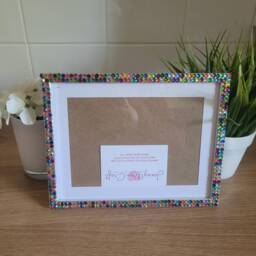 Colourful Rhinestone Photo Frame 8 X 6 Inches - thumbnail 2