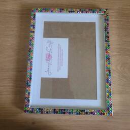 Colourful Rhinestone Photo Frame 8 X 6 Inches - thumbnail 3