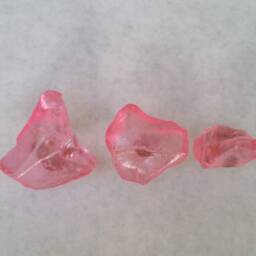 Pink Lamp Finial, Clear Glass Rock - thumbnail 3