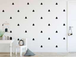 Geometric Pine Tree Wall Decals - Monochrome Nursery Decor