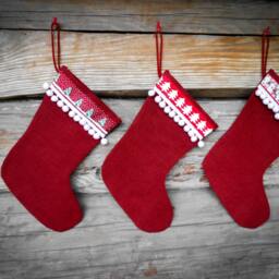 Christmas Stocking Gift Personalized Decor Holiday Burlap Ornament Scandinavian - thumbnail 4
