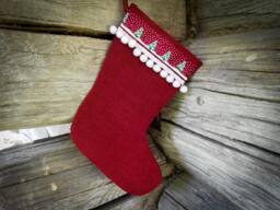 Christmas Stocking Gift Personalized Decor Holiday Burlap Ornament Scandinavian - thumbnail 1