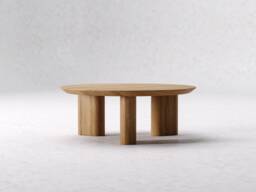 Modern Round Coffee Table - Table Wood Coffee Unique Large Solid Oak Living Room Furniture
