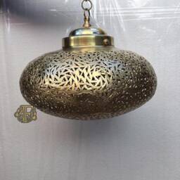 Handmade Moroccan Copper Pendant Light Intricate Lampshade - thumbnail 2