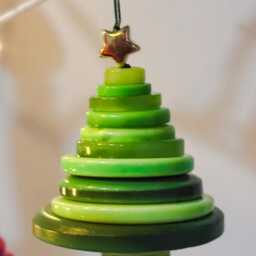 Button Christmas Tree Decorations - Colourful Handmade Single Or Bulk Stocking Filler - thumbnail 3