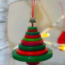 Button Christmas Tree Decorations - Colourful Handmade Single Or Bulk Stocking Filler - thumbnail 2