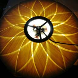 "Flower Umbrella Wooden Pendant Lamp Deco Lighting - W23.6"" X H6" - thumbnail 3