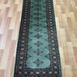 2x6 Teal Color Bokhara Rug - Runner Hallway Luxury Bukhara Fine Quality Woolen Afghan - thumbnail 2