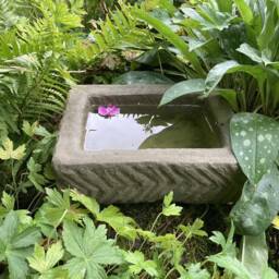 Reconstituted Stone Garden Rustic Rectangular Rockery Bird Bath Mini Pond Trough - thumbnail 2