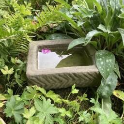 Reconstituted Stone Garden Rustic Rectangular Rockery Bird Bath Mini Pond Trough - thumbnail 4