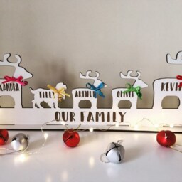 Reindeer Family Personalised Dog Gift Christmas Decoration - thumbnail 2