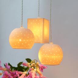 Three Bells, Perforated Porcelain, Pendant Lights - thumbnail 2