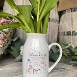 Personalised Nanny Birthday Gift, Vase, If Nanny's Were Flowers, Gifts, Mum Gift For Grandma Nana, Small Desk UK - thumbnail 3