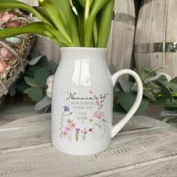 Personalised Nanny Birthday Gift, Vase, If Nanny's Were Flowers, Gifts, Mum Gift For Grandma Nana, Small Desk UK - thumbnail 1