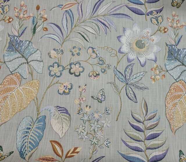 "Orchard Butterfly Caf?? Curtains.(Set Of 2 Panels.colors White, Green, Navy, Maroon & Teal. Choose Your Length - 15""L Up-To 64" - image 1