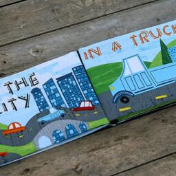 Fabric Book On The Go 10 Pages, First Reading & Writing Book, Transportation Cars Vehicles Cloth 23x17cm, Pages - thumbnail 3