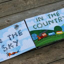 Fabric Book On The Go 10 Pages, First Reading & Writing Book, Transportation Cars Vehicles Cloth 23x17cm, Pages - thumbnail 2