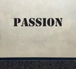 Wall Decal For Gym, Fitness Decal, Classroom Decor, Passion Stencil Font Gym - thumbnail 1