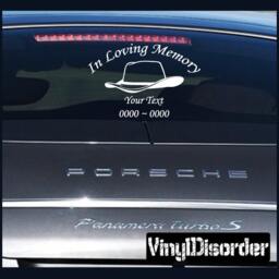 Cowboy 1 in Loving Memory Custom Car Or Wall Vinyl Decal Stickers - Ilmcowboy1Et - thumbnail 1