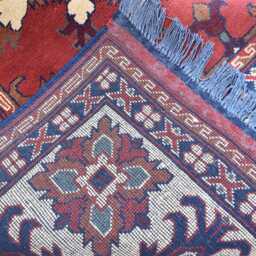 Handwoven Afghan Kargai Rug 9.9x6.7 Ft Wool Geometric Carpet - thumbnail 4