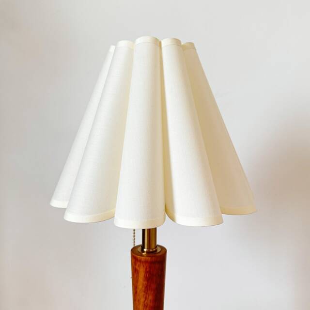 Handmade Cream Flower Ruffle Fabric Tall Pleated Shade, For Standard Table Lamps Harp Uno Type Lamp, Pendant Wall Lighting Home Furnishing - image 1