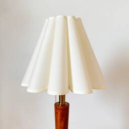 Handmade Cream Flower Ruffle Fabric Tall Pleated Shade, For Standard Table Lamps Harp Uno Type Lamp, Pendant Wall Lighting Home Furnishing - thumbnail 1