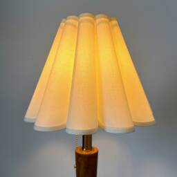 Handmade Cream Flower Ruffle Fabric Tall Pleated Shade, For Standard Table Lamps Harp Uno Type Lamp, Pendant Wall Lighting Home Furnishing - thumbnail 2