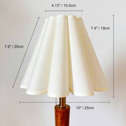 Handmade Cream Flower Ruffle Fabric Tall Pleated Shade, For Standard Table Lamps Harp Uno Type Lamp, Pendant Wall Lighting Home Furnishing - thumbnail 3