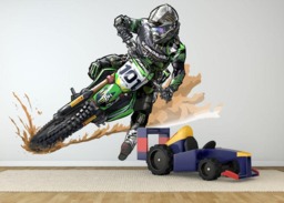 Custom Dirt Bike Number Decal Motocross Wall Sticker - 28x40 Inches Mc297 - thumbnail 1
