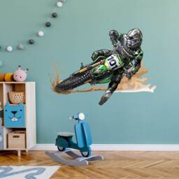 Custom Dirt Bike Number Decal Motocross Wall Sticker - 28x40 Inches Mc297 - thumbnail 2