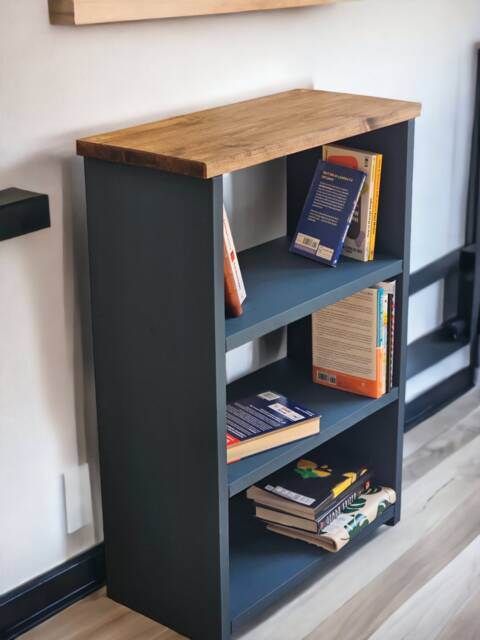Tall Handmade Solid Wooden Bookshelf Bookcase Storage Unit 30cm Deep With Height From 80cm - image 1