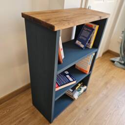 Tall Handmade Solid Wooden Bookshelf Bookcase Storage Unit 30cm Deep With Height From 80cm - thumbnail 4