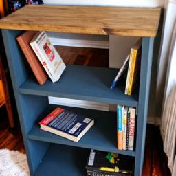 Tall Handmade Solid Wooden Bookshelf Bookcase Storage Unit 30cm Deep With Height From 80cm - thumbnail 2
