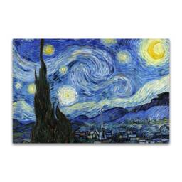Vincent Van Gogh The Starry Night Canvas Wall Art Picture Print Artwork. Fine Giclee Print - thumbnail 1