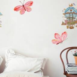 Wall Decals Hot Air Balloon, Blue-Brown, Home D??cor, Tile Decals, Furniture Balloon - thumbnail 3