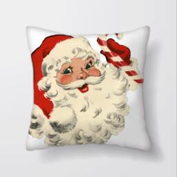 Vintage Santa Claus St Nick Christmas - Cushion Cover Case Or Stuffed With Insert