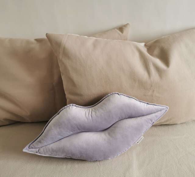 Velvet Lips Pillow Coquette Room Decor, Teen Girl Gift - image 1
